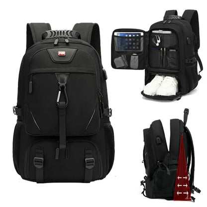 Trave Backpack 50L 80L Multifunction Hiking Laptop USB Charging For Men Bags Expandable Business Backpacks With Shoes Pocket Bag