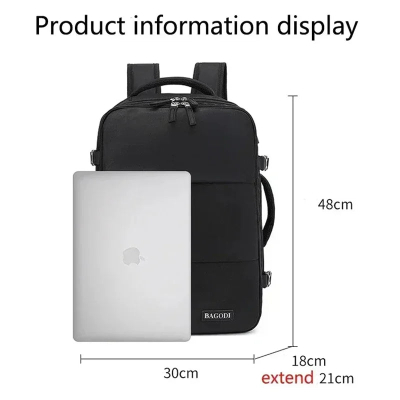 Travel Backpack 40x20x30 Cabin Plane Waterproof Expandable Weekender Laptop With USB Port Ryanair Carry-On Women Men Backpack