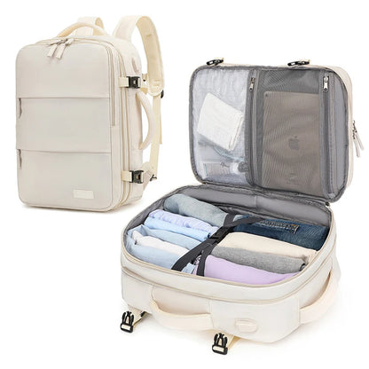Travel Backpack 40x20x30 Cabin Plane Waterproof Expandable Weekender Laptop With USB Port Ryanair Carry-On Women Men Backpack