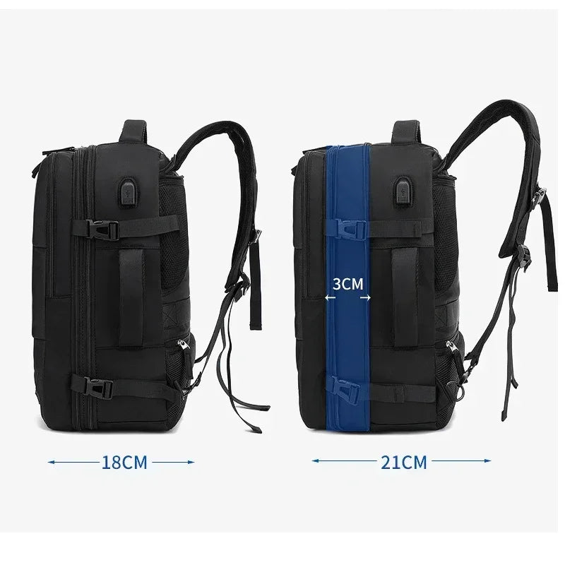 Travel Backpack 40x20x30 Cabin Plane Waterproof Expandable Weekender Laptop With USB Port Ryanair Carry-On Women Men Backpack