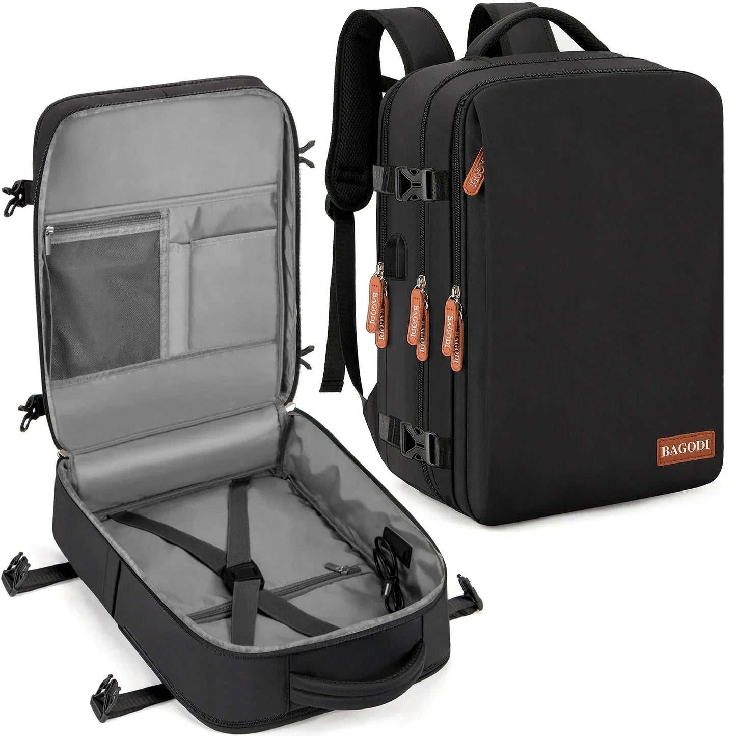 Travel Backpack 40x20x30 Cabin Plane Waterproof Expandable Weekender Laptop With USB Port Ryanair Carry-On Women Men Backpack