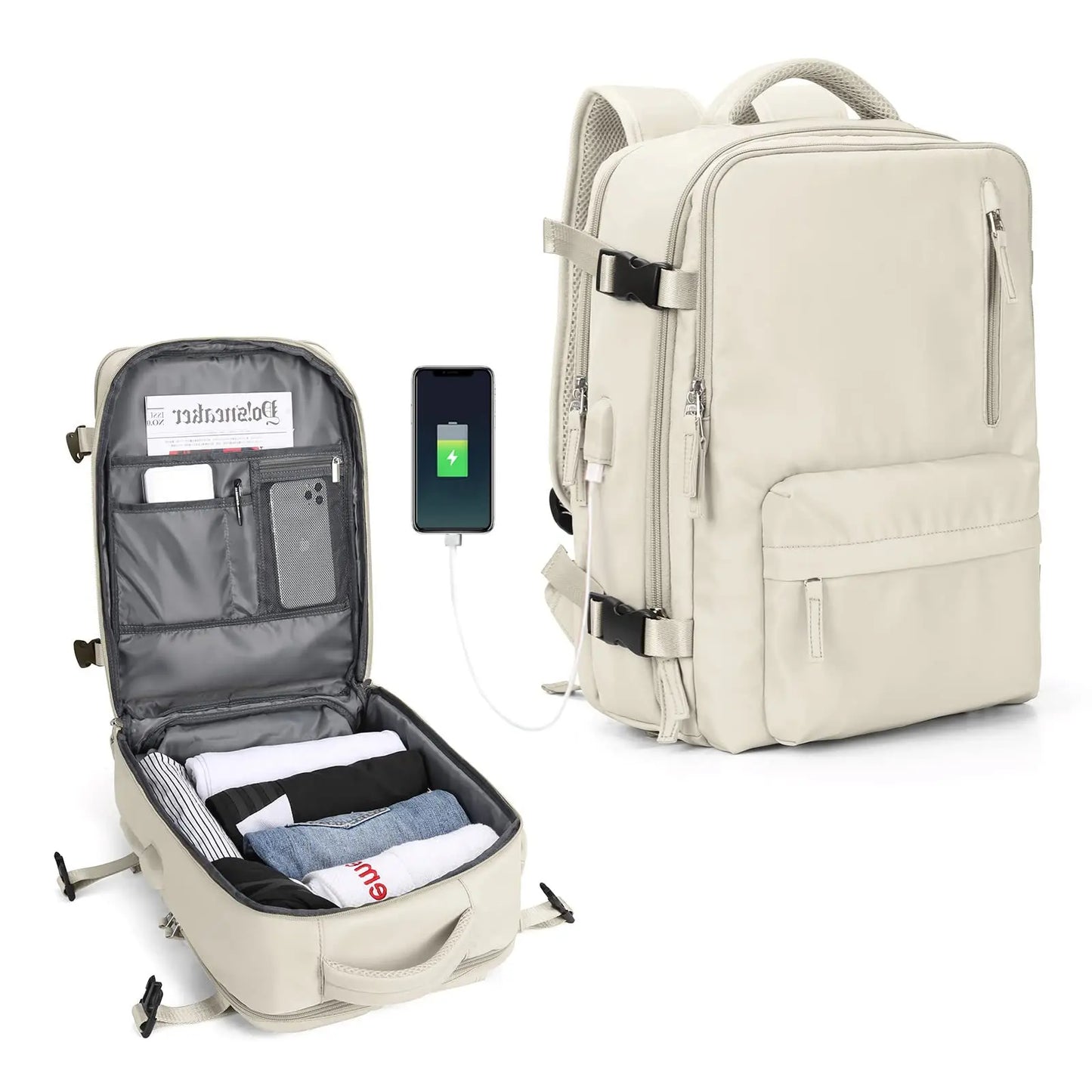 Travel Backpack Cabin Plane Ryanair 40x30x20 Anti-Theft Carry On Waterproof Tik Tok Backpack Airplane For Men Women With Shoes