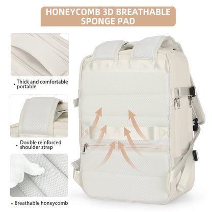 Travel Backpack, Flight Approved Carry On Backpack for Women Men, Expandable Large Luggage Backpack Business Weekender Daypack