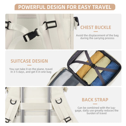 Travel Backpack, Flight Approved Carry On Backpack for Women Men, Expandable Large Luggage Backpack Business Weekender Daypack