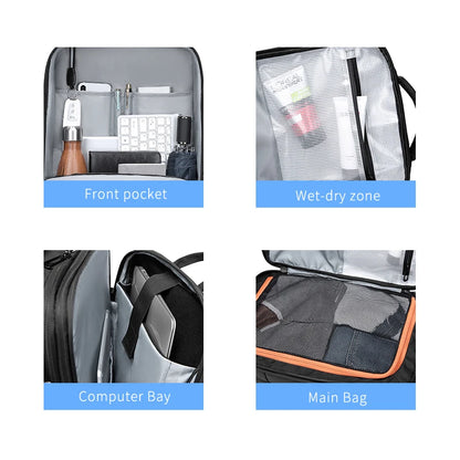 Travel Backpack For Men  Expand 39L Business 17 Inch Laptop Backpack Backpack USB Charging Waterproof Large Capacity Backpack