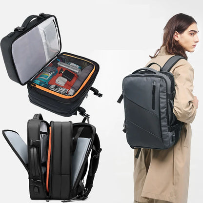 Travel Backpack For Men  Expand 39L Business 17 Inch Laptop Backpack Backpack USB Charging Waterproof Large Capacity Backpack