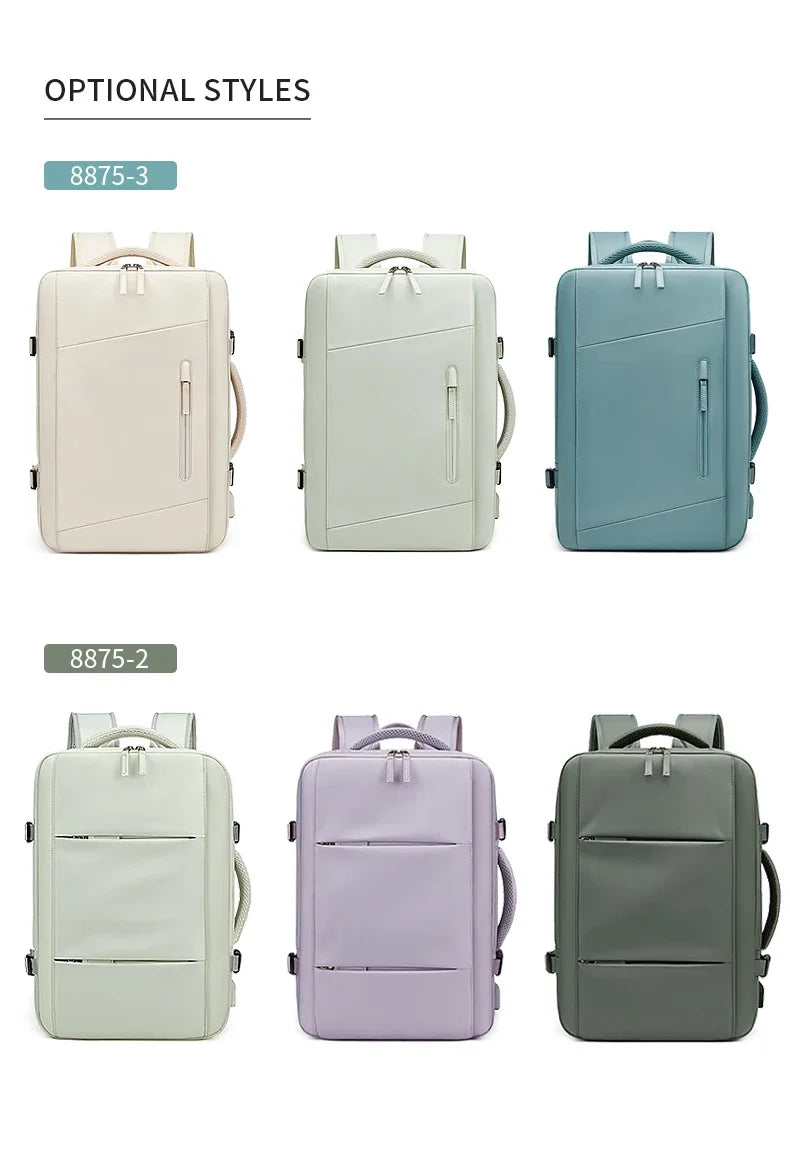 Travel Backpack For Men Expanded 39L hiking Business Laptop Backpack For Women USB charging 17 inch waterproof school Backpack