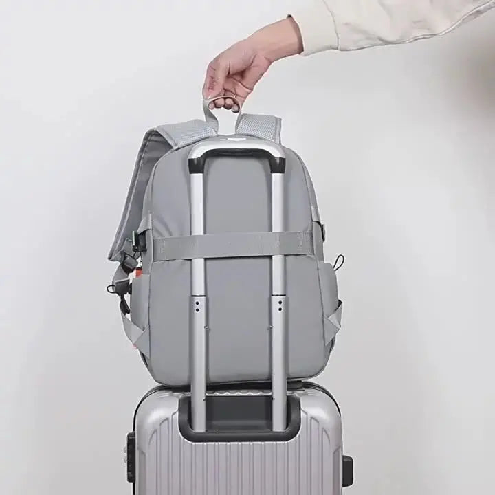 Travel Backpack Simple Solid Urban Man USB Backpacks for Men Lightweight Commuter Laptop Backpack Trend School Bag