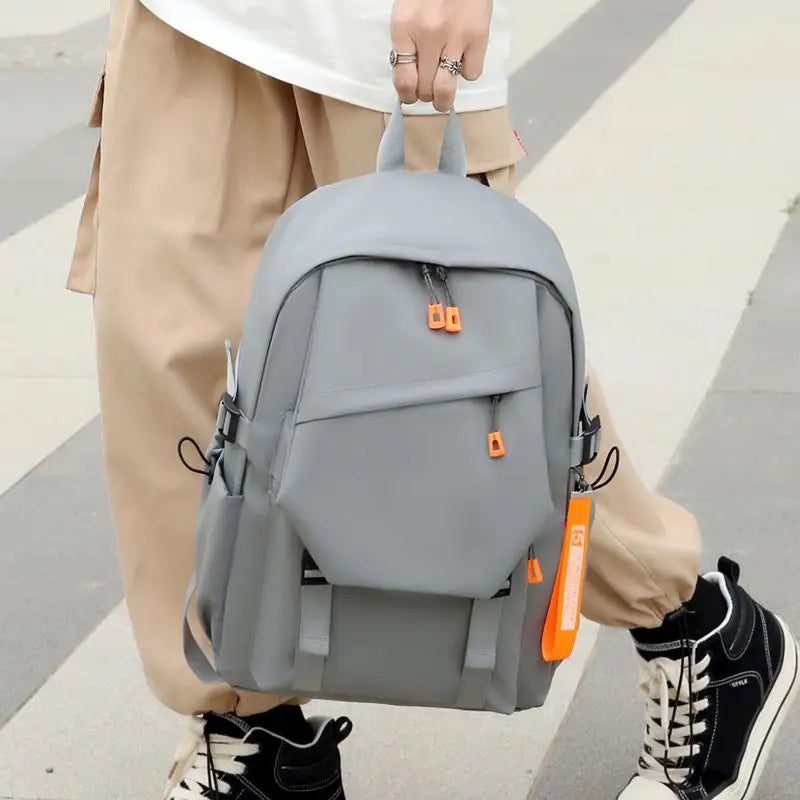Travel Backpack Simple Solid Urban Man USB Backpacks for Men Lightweight Commuter Laptop Backpack Trend School Bag