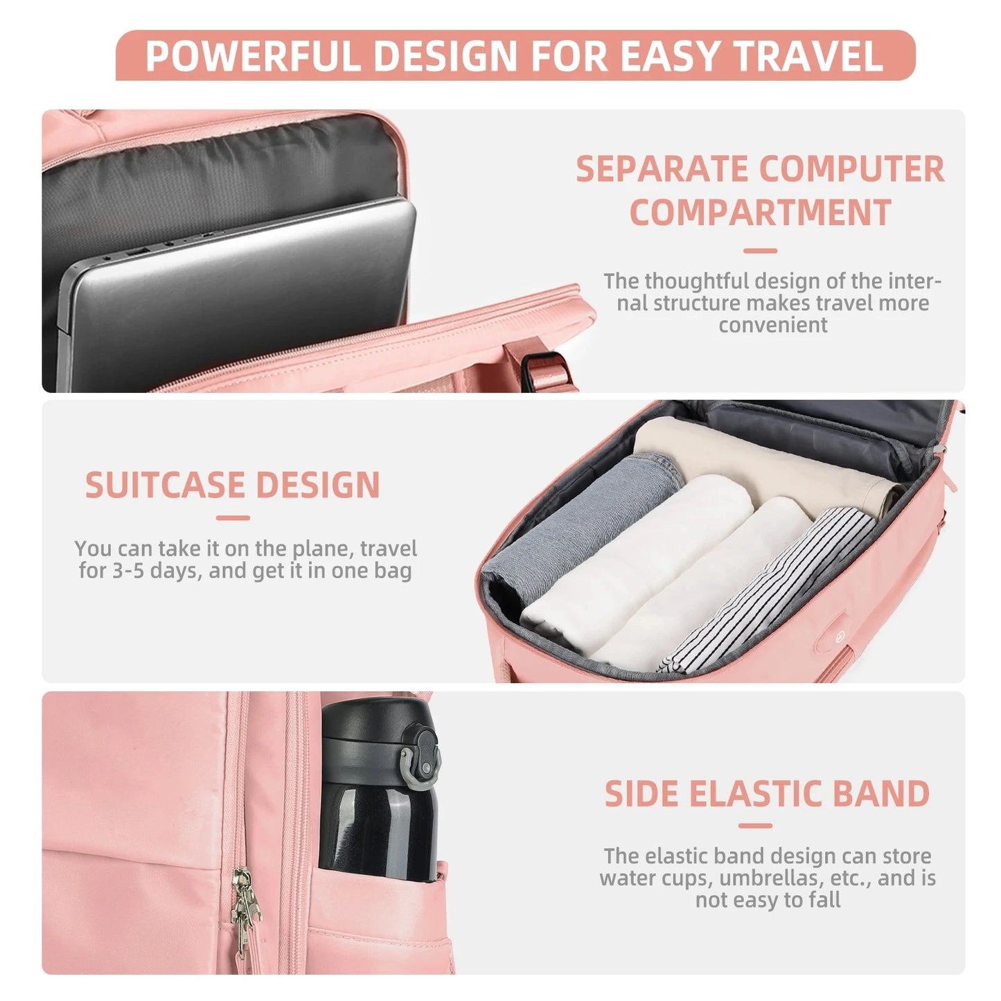 Travel Backpack Women Large Capacity Laptop Schoolbag Waterproof Lounge Fly Hiking Business Fashion New Arrival Oxford Backpacks