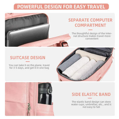 Travel Backpack Women Large Capacity Laptop Schoolbag Waterproof Lounge Fly Hiking Business Fashion New Arrival Oxford Backpacks