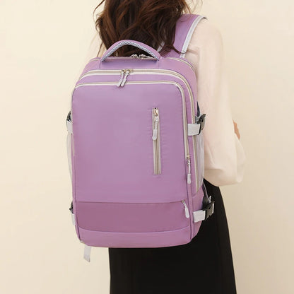 Travel Backpack Women Large Capacity Waterproof Carry on Casual Daypack Bag with USB Charging Port Schoolbags Fashion Backpacks