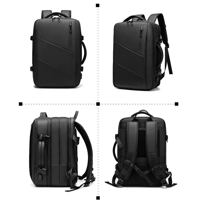 Travel Backpack for Men Expand 39L Business 17 Inch Laptop Bag Fashion USB Charging Waterproof Hiking Outdoor Large Backpacks