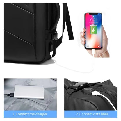 Travel Backpack for Men Expand 39L Business 17 Inch Laptop Bag Fashion USB Charging Waterproof Hiking Outdoor Large Backpacks