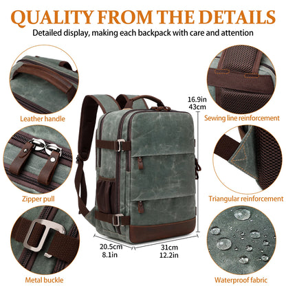 Travel Backpack for Men Women Carry On Backpack Flight Approved Personal Item Backpack, 17.3 inch Laptop Backpack Casual Daypack