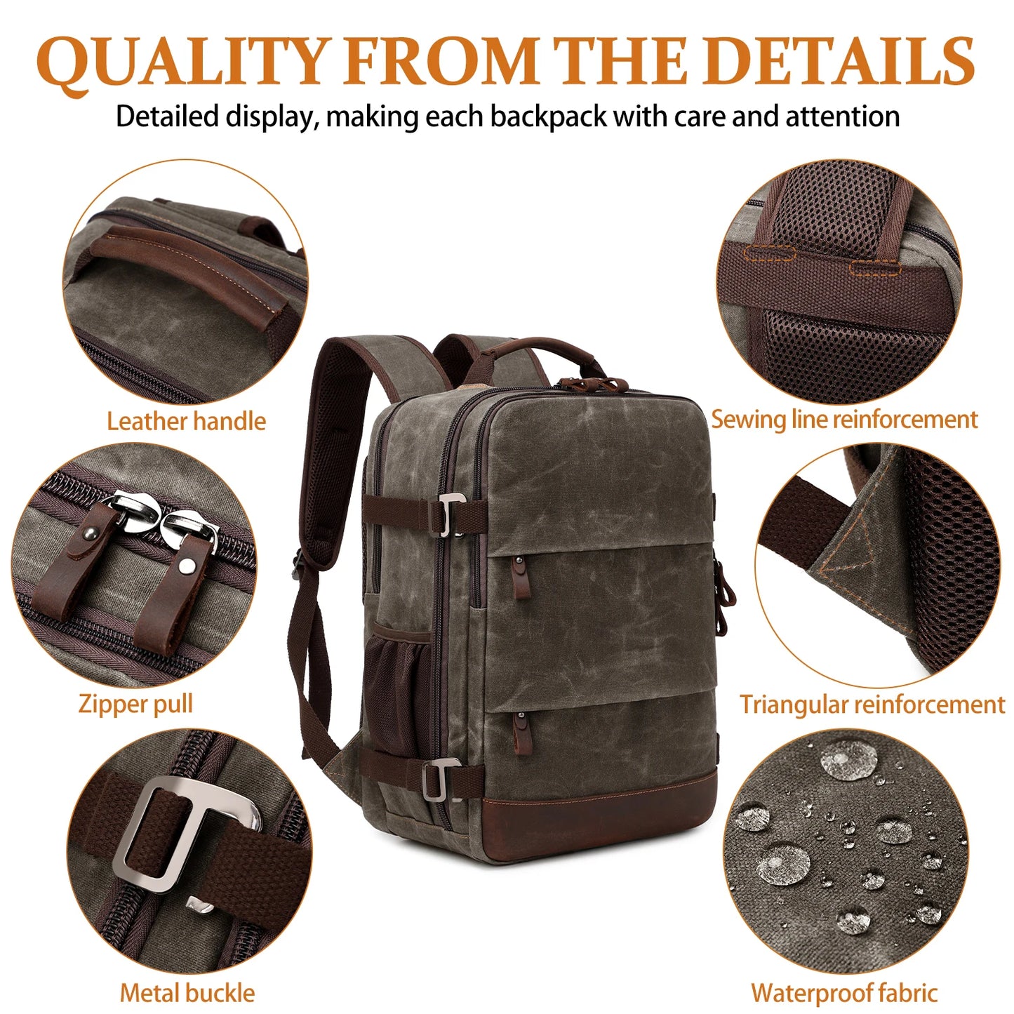 Travel Backpack for Men Women Carry On Backpack Flight Approved Personal Item Backpack, 17.3 inch Laptop Backpack Casual Daypack