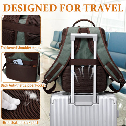 Travel Backpack for Men Women Carry On Backpack Flight Approved Personal Item Backpack, 17.3 inch Laptop Backpack Casual Daypack