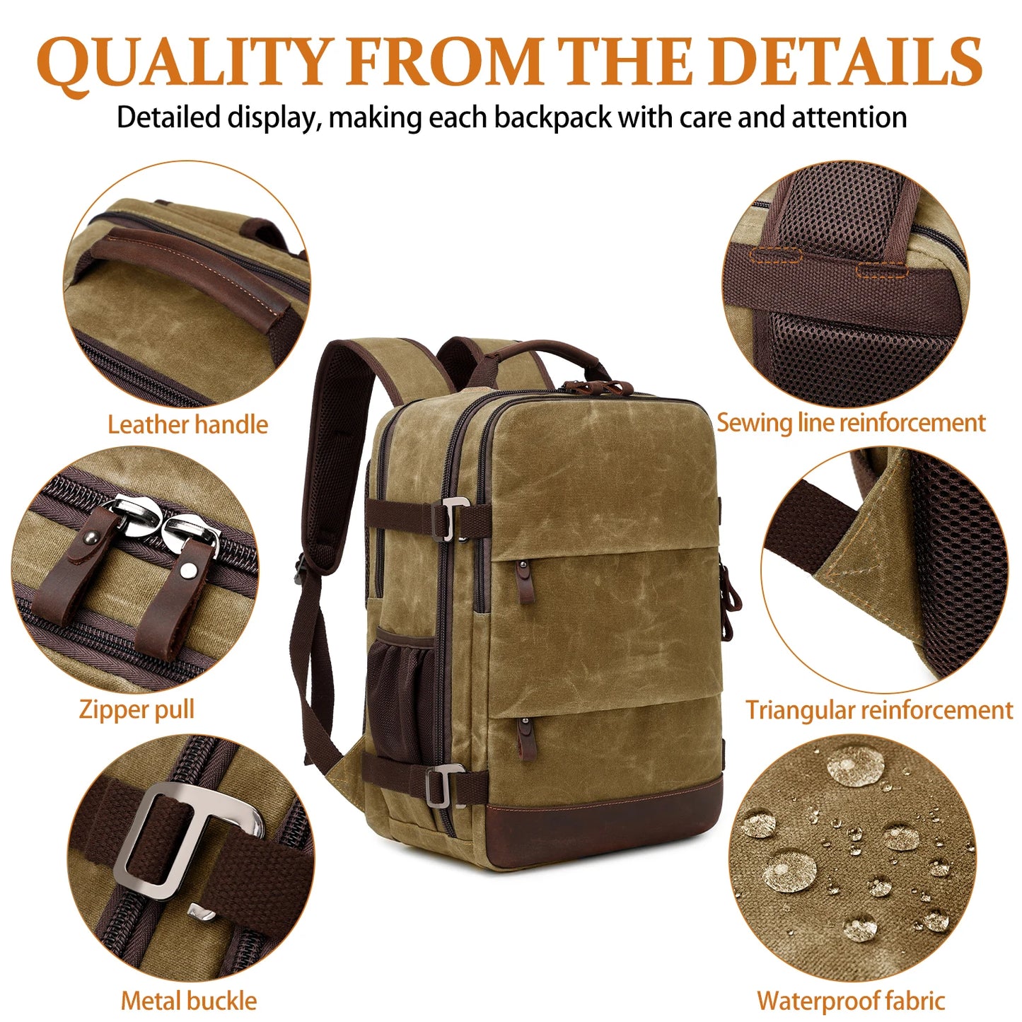 Travel Backpack for Men Women Carry On Backpack Flight Approved Personal Item Backpack, 17.3 inch Laptop Backpack Casual Daypack