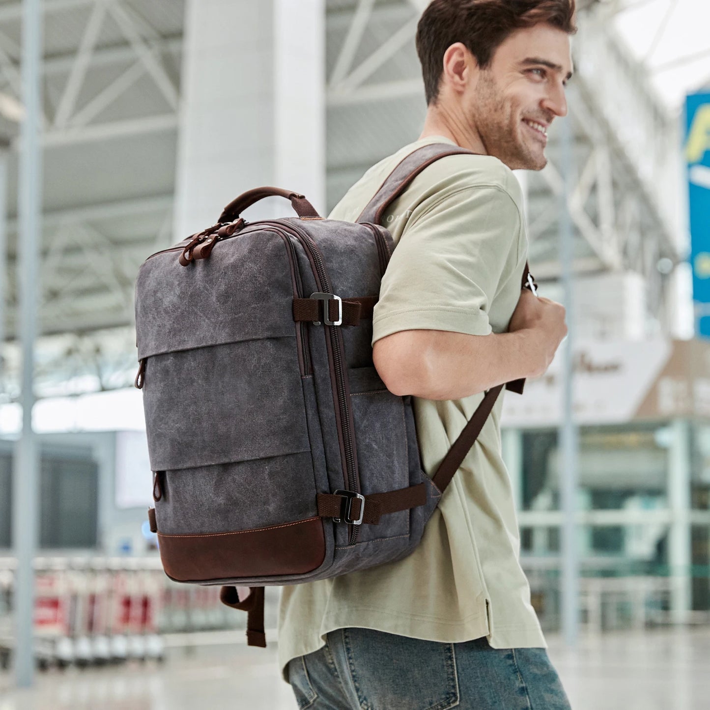 Travel Backpack for Men Women Carry On Backpack Flight Approved Personal Item Backpack, 17.3 inch Laptop Backpack Casual Daypack