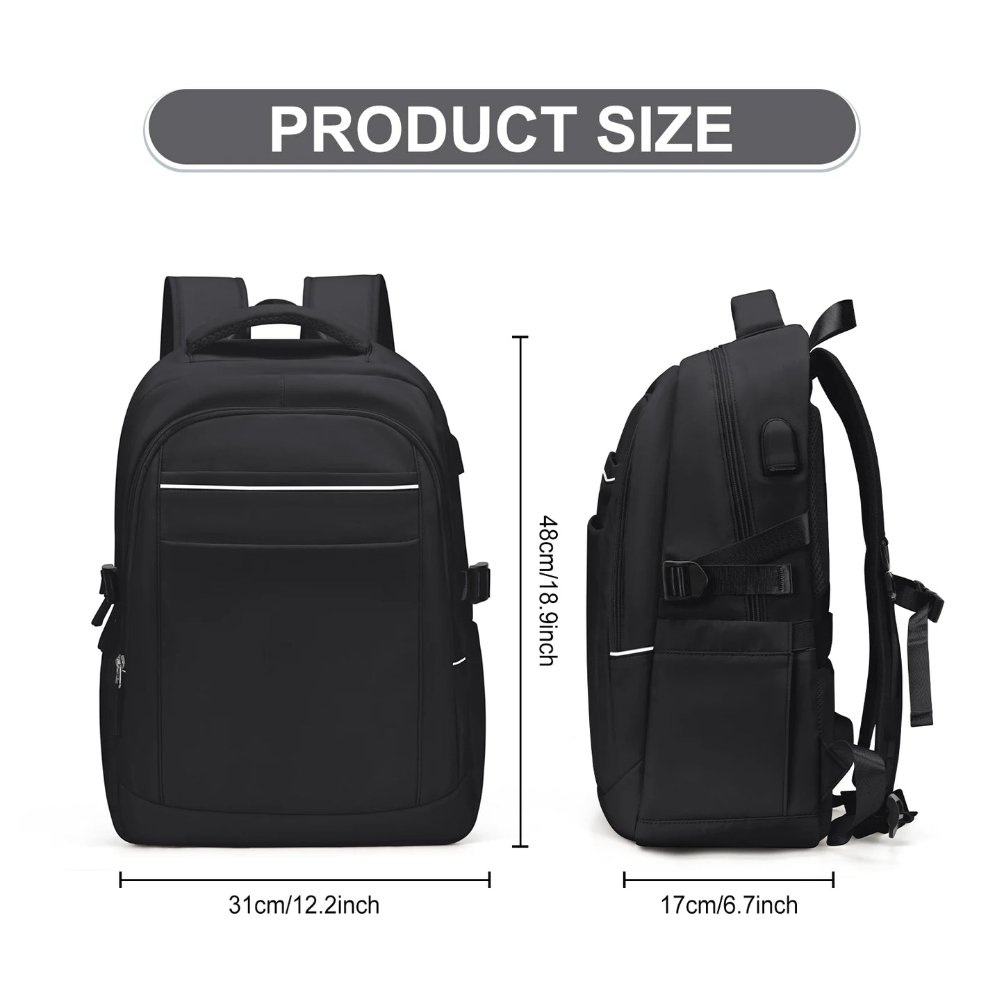 Travel Backpack for Women, 14 Inch Anti Theft Laptop Backpack for Work, Water Resistant College Bookbag with USB Charging Port