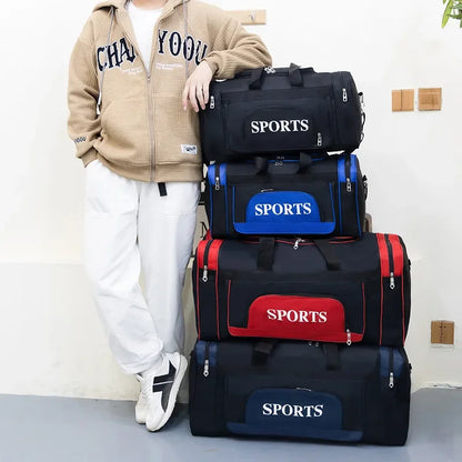 Travel Bag Luggage Storage Pack Large Capacity Portable Business Travel Handbag Waterproof Sports Fitness Shoulder Bag Unisex