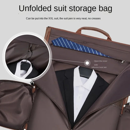 Travel Bag Men Women Business Travelling PU Leather Shoulder Bag Clothes Storage Handbag Waterproof Crossbody Bag Duffel Bag