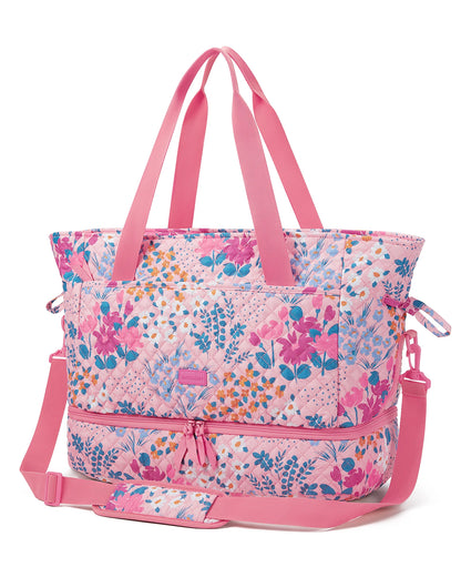 Travel Bags with Shoe Compartment Waterproof Tote Travel Luggage Bags for Women 39L Large Capacity Travel Duffle Bags Handbag