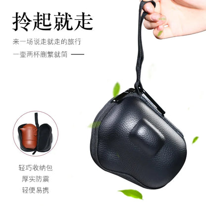 Travel Convenient Tea Cup Set Wholesale Factory Travel Set a Pot of 2 (Two) Cups Purple Clay Pot Office Household Kung Fu Tea Se