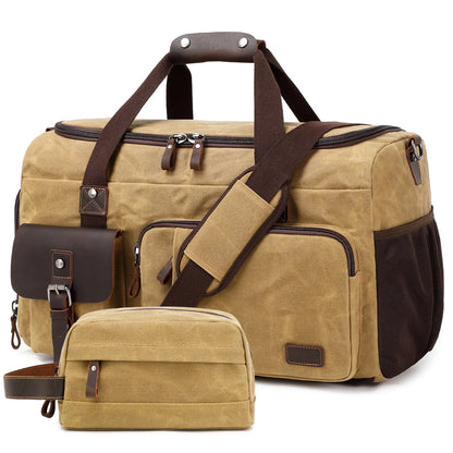 Travel Duffle Bag for Men, Canvas Luggage Travel Bag Weekender Overnight Bag, Mens Gym Carry on Duffel Bags