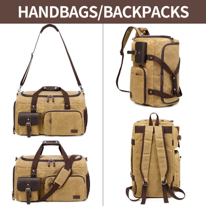 Travel Duffle Bag for Men, Canvas Luggage Travel Bag Weekender Overnight Bag, Mens Gym Carry on Duffel Bags