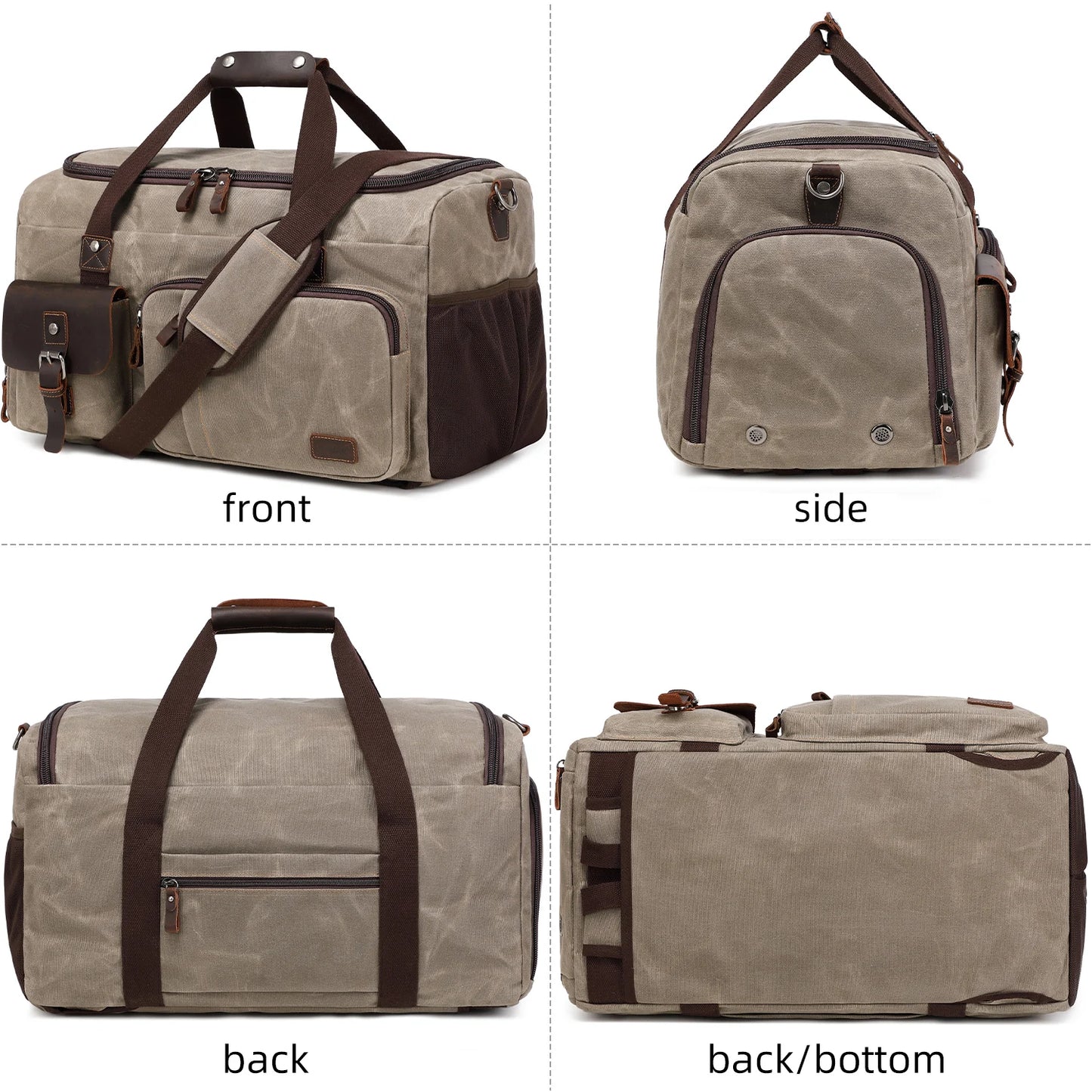 Travel Duffle Bag for Men, Canvas Luggage Travel Bag Weekender Overnight Bag, Mens Gym Carry on Duffel Bags