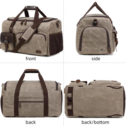Travel Duffle Bag for Men, Canvas Luggage Travel Bag Weekender Overnight Bag, Mens Gym Carry on Duffel Bags