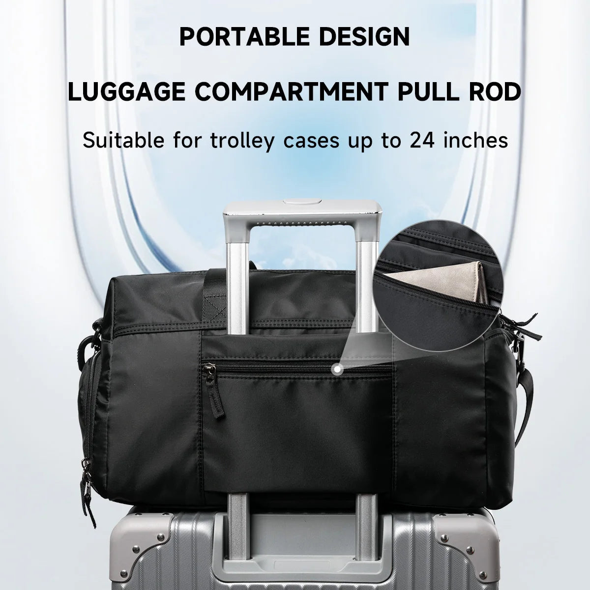 Travel Duffle Bag for Men Women Large Capacity Oxford Waterproof Weekend Overnight Bags Sport Dry and Wet Separation Fitness Bag