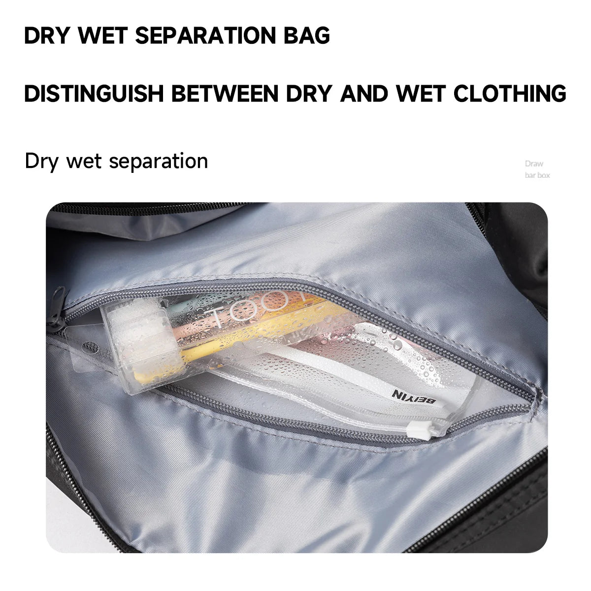 Travel Duffle Bag for Men Women Large Capacity Oxford Waterproof Weekend Overnight Bags Sport Dry and Wet Separation Fitness Bag