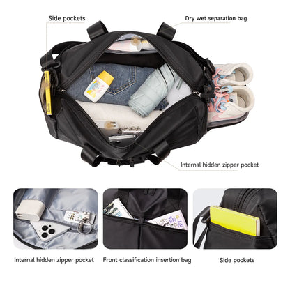 Travel Duffle Bag for Men Women Large Capacity Oxford Waterproof Weekend Overnight Bags Sport Dry and Wet Separation Fitness Bag