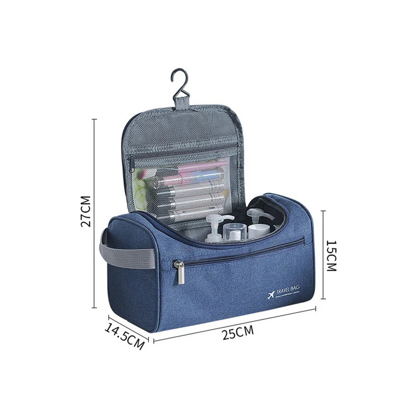 Travel Essentials Organizer Foldable Waterproof Oxford Makeup Bag Portable Women's Cosmetics Bags for Toiletry Pencil Case
