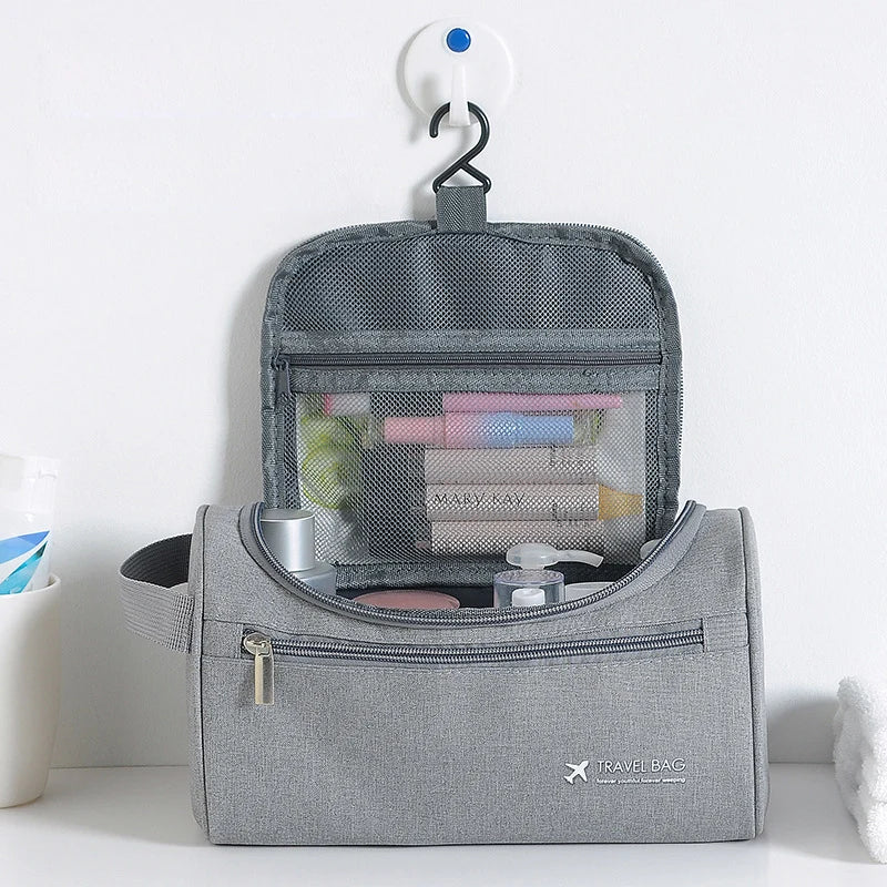 Travel Essentials Organizer Foldable Waterproof Oxford Makeup Bag Portable Women's Cosmetics Bags for Toiletry Pencil Case