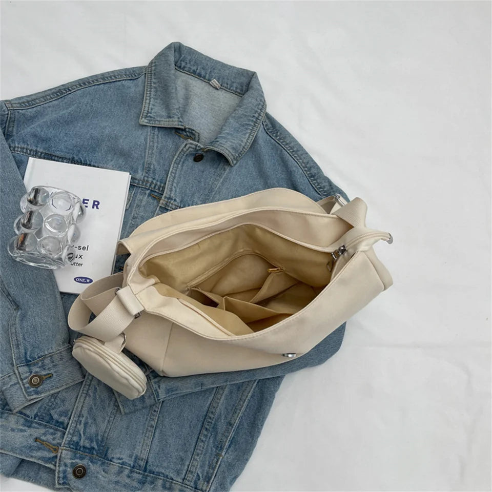 Travel Handbags For Women 2023 Big Capacity Design Shoulder Bags Casual Totes Bag Ladies High Quality Canvas Crossbody Bags