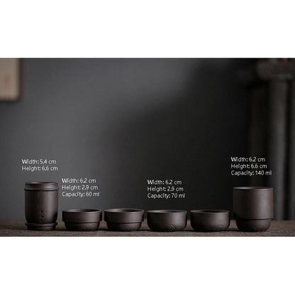 Travel Kung Fu Tea Set Purple Sand Portable Teapot Ceramic Teaset Gaiwan Tea Cups of Tea Ceremony Tea Pot With Travel Bag