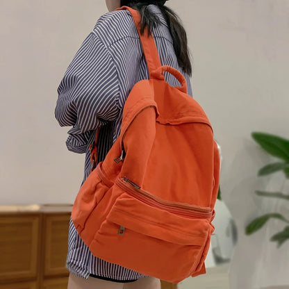 Travel Ladies Vintage Backpack Canvas Girl Fabric School Bag College Student Women Backpack Female Kawaii Laptop Bag Fashion New