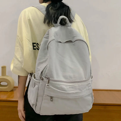 Travel Ladies Vintage Backpack Canvas Girl Fabric School Bag College Student Women Backpack Female Kawaii Laptop Bag Fashion New