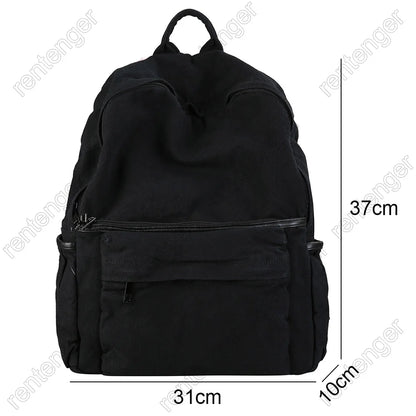 Travel Ladies Vintage Backpack Canvas Girl Fabric School Bag College Student Women Backpack Female Kawaii Laptop Bag Fashion New