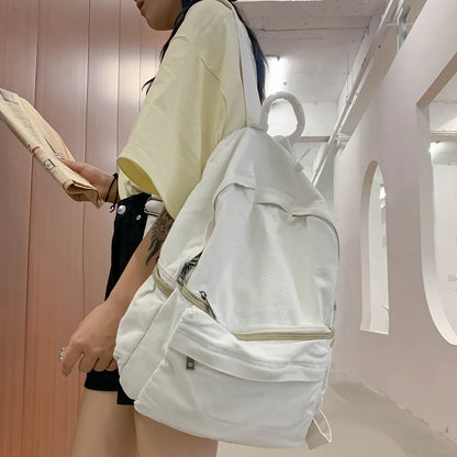 Travel Ladies Vintage Backpack Canvas Girl Fabric School Bag College Student Women Backpack Female Kawaii Laptop Bag Fashion New