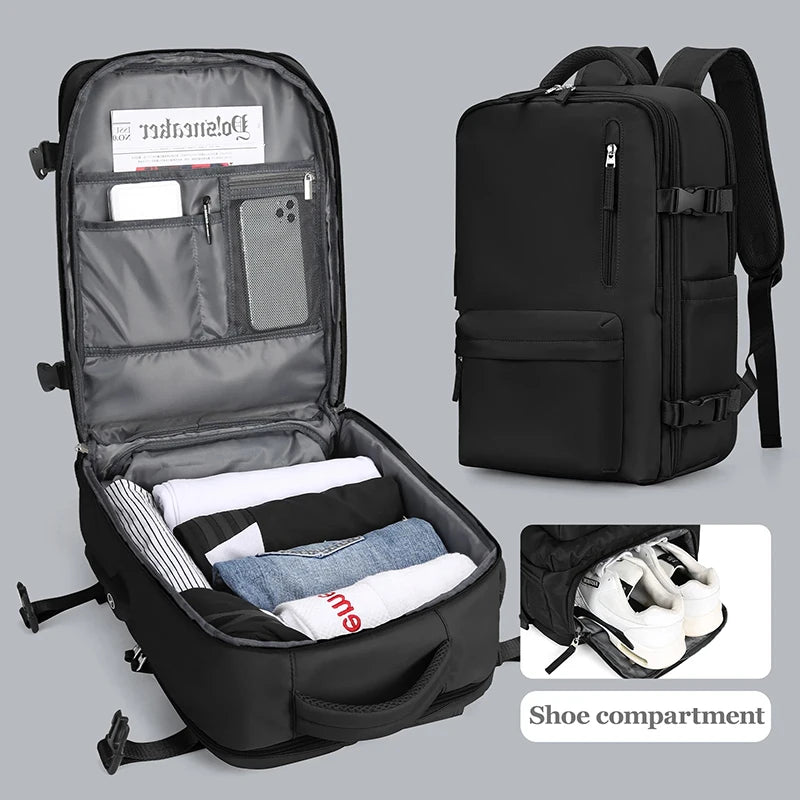 Travel Laptop Backpack Business Scalable Durable Carry On Backpacks With USB Port Water Resistant College Bag for Men Women Bags