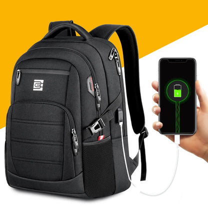 Travel Laptop Backpack, Business Water Resistant Laptop Backpack with USB Charging Port, College Bag for Men & Women