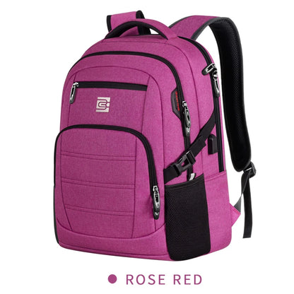Travel Laptop Backpack, Business Water Resistant Laptop Backpack with USB Charging Port, College Bag for Men & Women