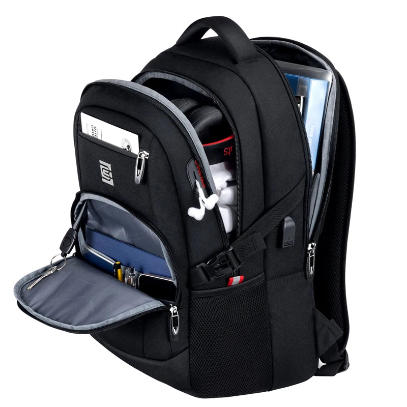 Travel Laptop Backpack, Business Water Resistant Laptop Backpack with USB Charging Port, College Bag for Men & Women