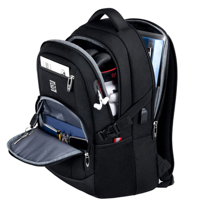 Travel Laptop Backpack, Business Water Resistant Laptop Backpack with USB Charging Port, College Bag for Men & Women