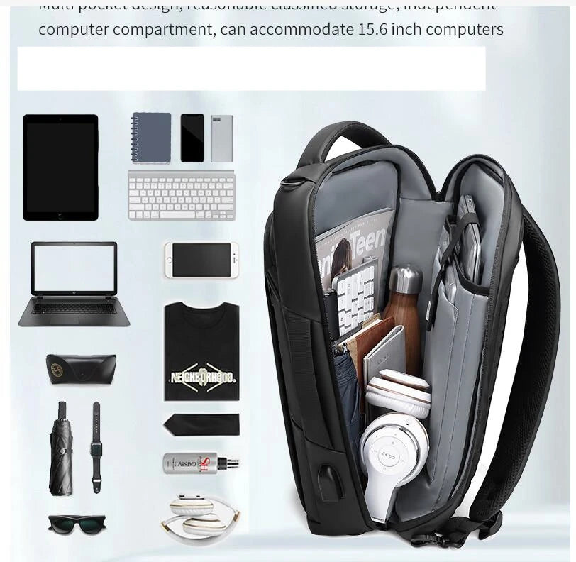 Travel Laptop Backpack Large Anti Theft College School Backpack for Men and Women with USB Charging Port Water Resistant Backbag