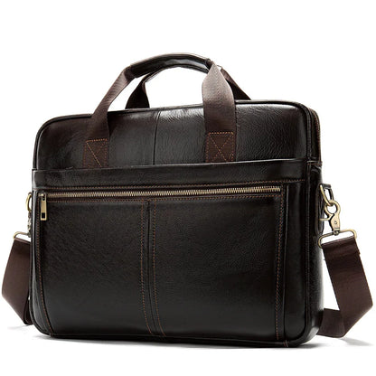 Travel Laptop for Men Large Genuine Leather Handbag Male Business Briefcase Fashion Real Cowhide Computer Shoulder Bag